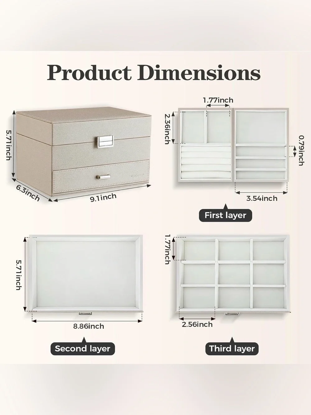 Dajasan Jewelry Organizer Box